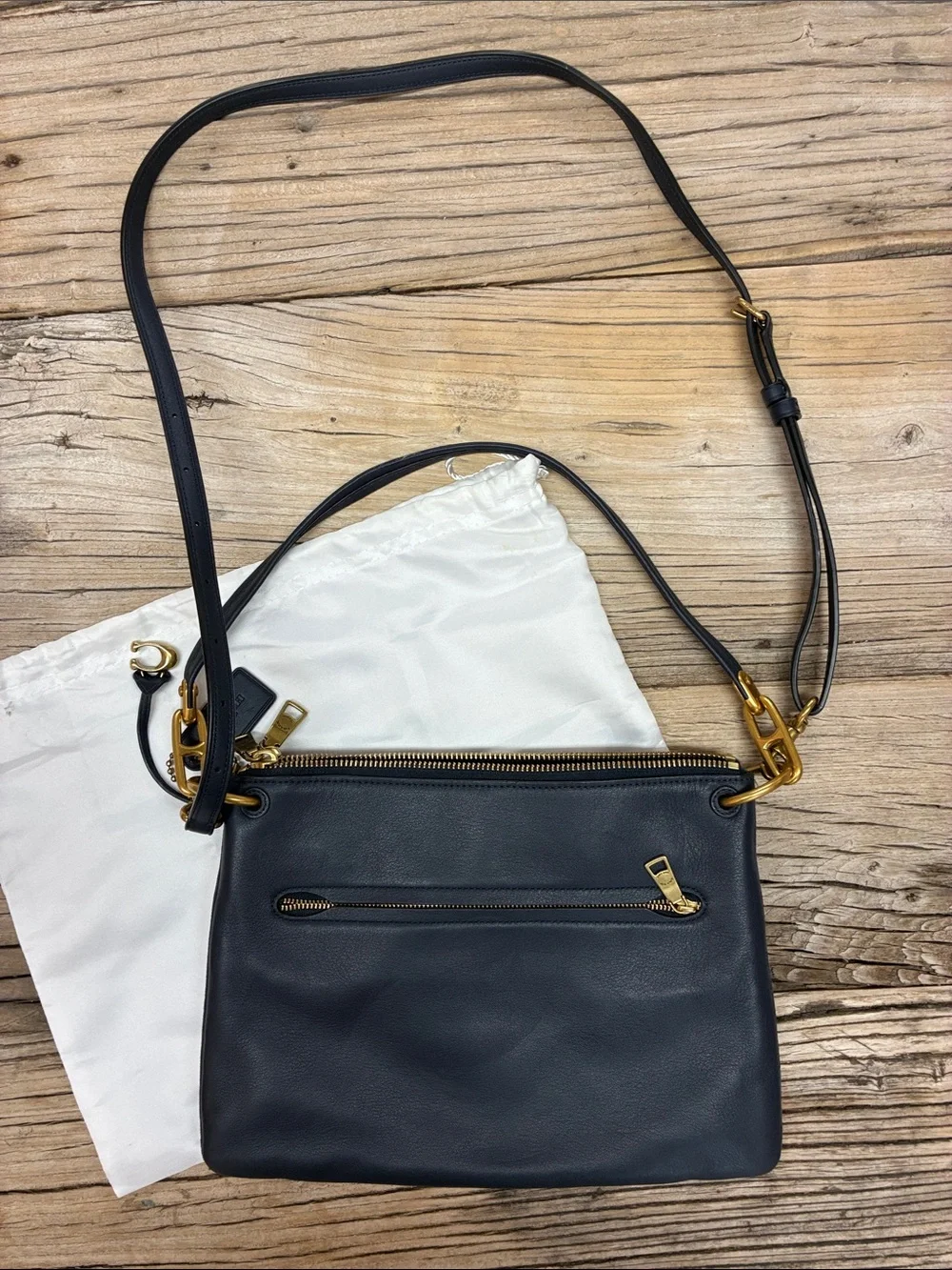 Authentic Coach Dreamer Shoulder Bag in Midnight Navy 54070